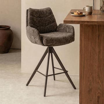 *WOONWINKEL* Draaibare Barstoel Taupe, Verzenden, Nieuw