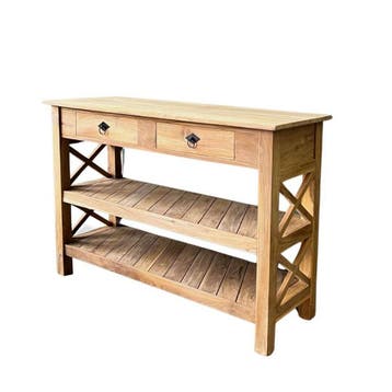 Sidetable crosswood -  140 cmSidetables, Huis en Inrichting, Tafels | Sidetables, Ophalen of Verzenden, Nieuw