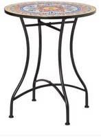 Ronde Mozaïek Bistrotafel Ø60 – Keramiek en Metaal Buiten, Verzenden, Nieuw