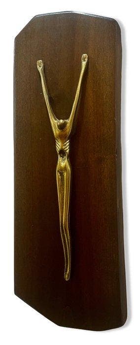 Carlo Cinquini - sculptuur, Corpus Domini - 53 cm - Hout,