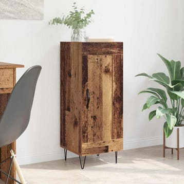 vidaXL Dressoir Oud Hout 34,5 x 34 x 90 cm Gemonteerd hout, Verzenden, Nieuw, Overige houtsoorten, Minder dan 50 cm
