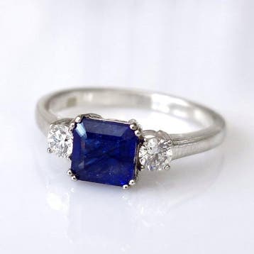 Zonder minimumprijs - Verlovingsring - 18 karaat Zilver,, Sieraden, Tassen en Uiterlijk