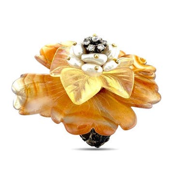 Ring - 14 karaat Exclusieve 18k witgouden diamant- en blauwe, Nieuw