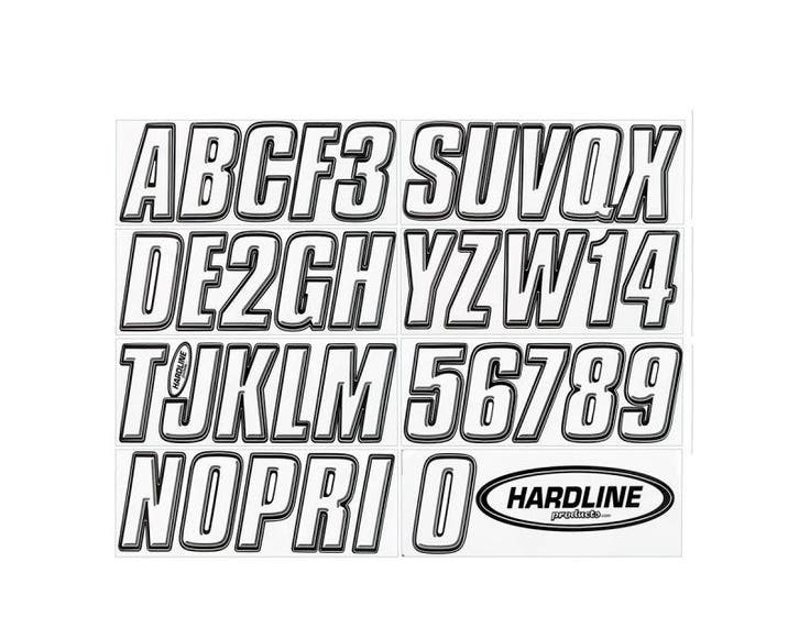 Hardline Boat Lettering Registration Kit 3 in. - 800, Auto diversen, Tuning en Styling, Ophalen of Verzenden