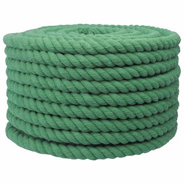 vidaXL Katoenen Touw 20 mm 50 m Groen 100% Katoen, Verzenden, Nieuw