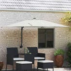 vidaXL Tuinparasol Zand 248,5 x 247,5 x 160 cm Polyester en, Verzenden, Nieuw, 2 tot 3 meter
