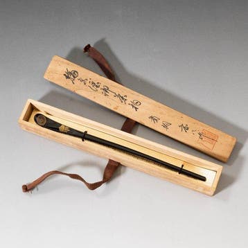 Wajima-lak theelepel voor thee met chrysanthemum- en