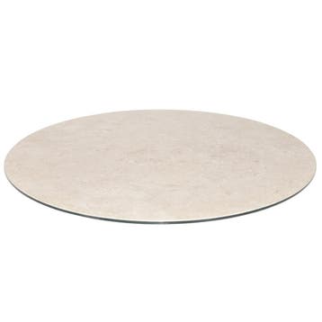 Donato lazy susan 60 cm rond printed ceramic latte, Tuin en Terras, Tuinmeubel-accessoires, Ophalen of Verzenden, Nieuw