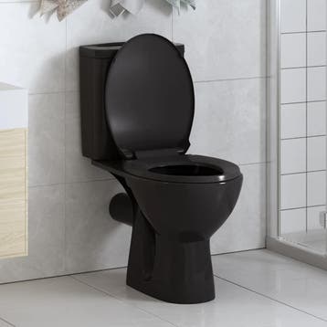 vidaXL Toiletbril soft-close met quick-release ontwerp zwart, Verzenden, Nieuw