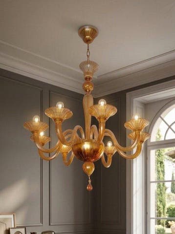 Plafondlamp - Muranoglas - Murano-kroonluster