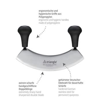 Triangle Wiegemes met Dubbel Blad – 17,5cm – Gehard Staa, Huis en Inrichting, Keuken | Keukenbenodigdheden, Ophalen of Verzenden