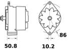 Alternator John Deere 120A, Verzenden