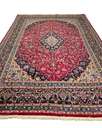 Groot Perzisch tapijt Kashan 350x250 wollen vloerkleed iran, Groot perzisch tapijt handgeknoopt wollen vloerkleed kashan, 200 cm of meer