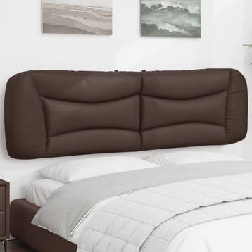 vidaXL Hoofdbordkussen Hvar 180 cm kunstleer bruin, Verzenden, Nieuw, Bruin, Overige materialen