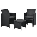 Polyrotan eetset - Baracoa XXl - 13-delig - Zwart, Verzenden, Nieuw