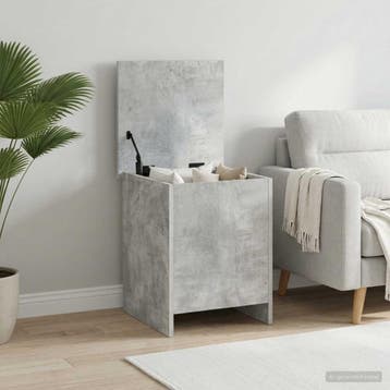 vidaXL Opbergkist met opslag Betongrijs 40 x 40 x 50 cm, Huis en Inrichting, Woonaccessoires | Kisten, Verzenden, Nieuw