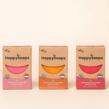 HappySoaps La Vie en Rose Body Bar - 100g., Ophalen of Verzenden, Nieuw, Overige typen