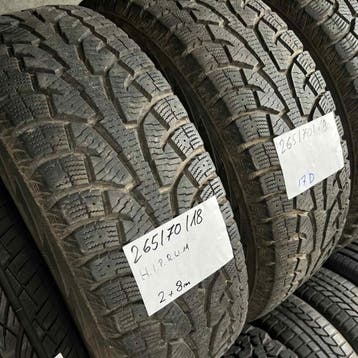 2 x Hankook 265-70-18 Winterbanden 8mm, Auto-onderdelen, Banden en Velgen, 18 inch, Gebruikt, 265 mm, Band(en)