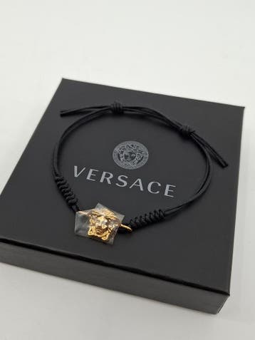 Versace Medusa armband, Versace, Armband, Zwart / goud, Nieuw
