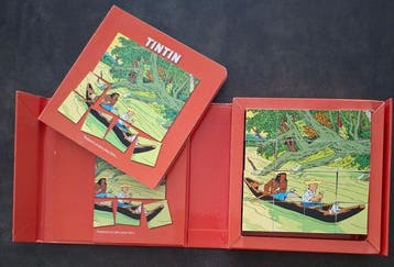 Tintin - 1 Coffret Jeu de cubes en bois Tintin - 1 Album -, Nieuw