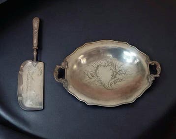 Armand Frenais - Serveerschaal (2) - et Pelle Style Louis XV
