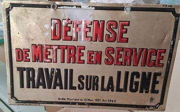 Wandbord - IJzer - Targa Francese 1927, Antiek en Kunst