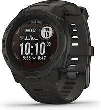 Garmin Instinct Solar 45 mm zwart met een zwarte siliconen, Verzenden, Zo goed als nieuw