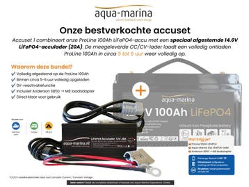 Accuset | ProLine 100Ah Smart LiFePO4-accu + 10A acculader, Ophalen of Verzenden, Nieuw, Motor en Techniek