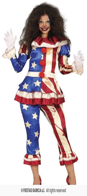 Killer Clown Kostuum Dames, Verzenden, Nieuw, Feestartikel