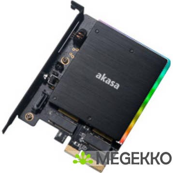 Akasa M.2 PCI-E SATA RGB LED, Computers en Software, Netwerkkaarten, Verzenden, Nieuw, Akasa