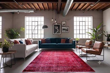 rood vintage - Vloerkleed - 315 cm - 185 cm - met, Nieuw