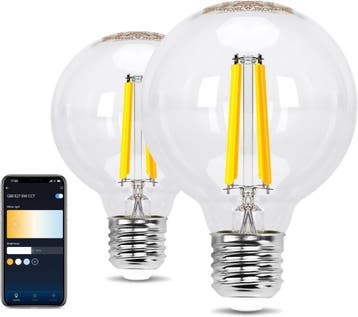 E27 LED lamp - Dimbaar - Filament lamp - 6W - 2 stuks - Aigo, Verzenden, Zo goed als nieuw