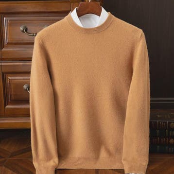 Heren Kasjmier Trui met Ronde Hals - Losse Pasvorm, Oversize, Verzenden, Nieuw