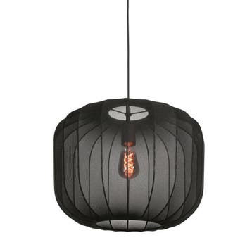 2dekans | Anne Lighting - hanglamp - Sable - zwart - linnen, Ophalen of Verzenden, Zo goed als nieuw