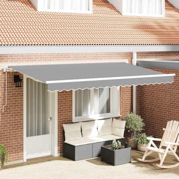 vidaXL Zijde Frame Wit 4 x 2 m Metaal, Verzenden, Nieuw