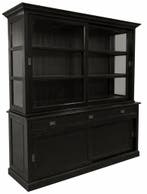 Buffetkast zwart-zwart Montfoort 180cm, Ophalen of Verzenden, Nieuw