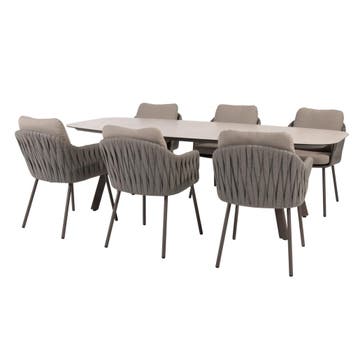 Manolo Cannes dining tuinset 240x103xH75 cm 7 delig, Tuin en Terras, Tuinsets en Loungesets, Ophalen of Verzenden, Nieuw