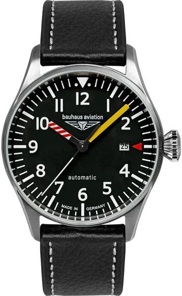 Bauhaus 2762-5 Aviation Flight Control automatisch horloge, Overige merken, Staal, Verzenden, Polshorloge