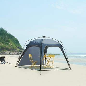 LED Paviljoen Barendrecht partytent 250x250x190 cm grijs pro, Tuin en Terras, Verzenden, Nieuw