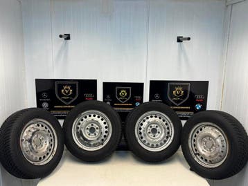 Ford Transit Courier 2013 stalen velgenset met winterbanden, 15 inch, Banden en Velgen, Winterbanden, 195 mm