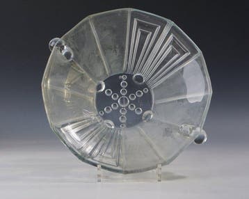 Stölzle Hermanova Hut - Schaal - Art Deco Centerpiece,