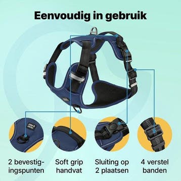 2dekans | Jake and Jacky Hondentuigje - Anti-Trek Tuig -, Dieren en Toebehoren, Ophalen of Verzenden, Zo goed als nieuw