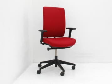 Bureaustoel Profim - rood - 5-poot zwart - 2-D-armleggers, Ophalen of Verzenden, Gebruikt