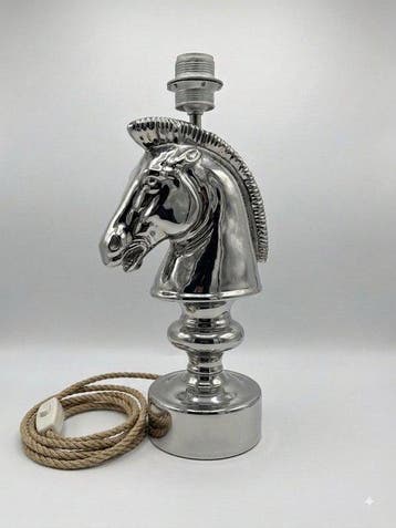 Tafellamp met beeldje - Keramiek - paardenkop