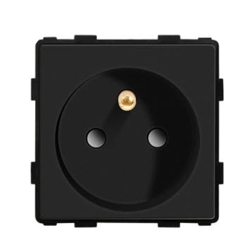 MODULE | ZWART | WANDCONTACTDOOS | FR, Doe-het-zelf en Verbouw, Ophalen of Verzenden, Nieuw