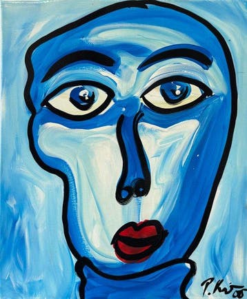 Peter Robert Keil - Blauer Kopf