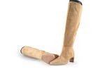 Manfield Laarzen in maat 38 Beige, Kleding | Dames, Schoenen, Hoge laarzen, Verzenden, Beige, Zo goed als nieuw