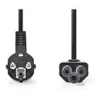 C5 kabel | Nedis | 2 meter (Haaks), Verzenden, Nieuw