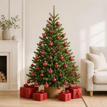 vidaXL Kerstballen 100 st 3/4/6 cm wijnrood, Verzenden, Nieuw