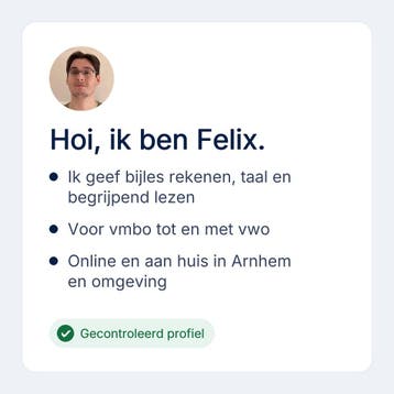 Bijles rekenen en taal in Arnhem, havo, Privéles, Bijles